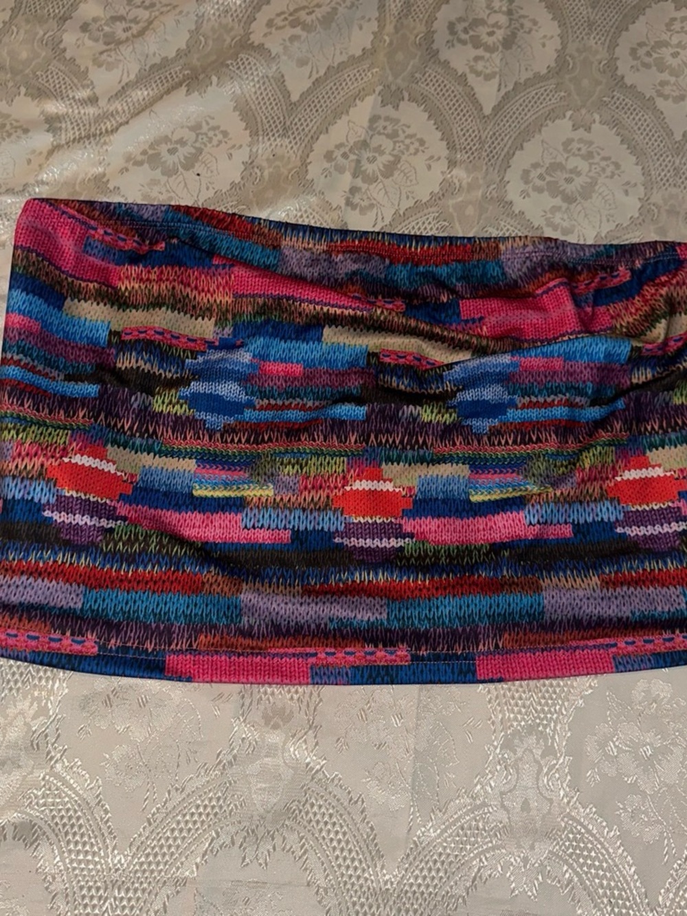 SHEIN Multicolor Knit Mini Skirt in Pink, Blue, Red, Purple